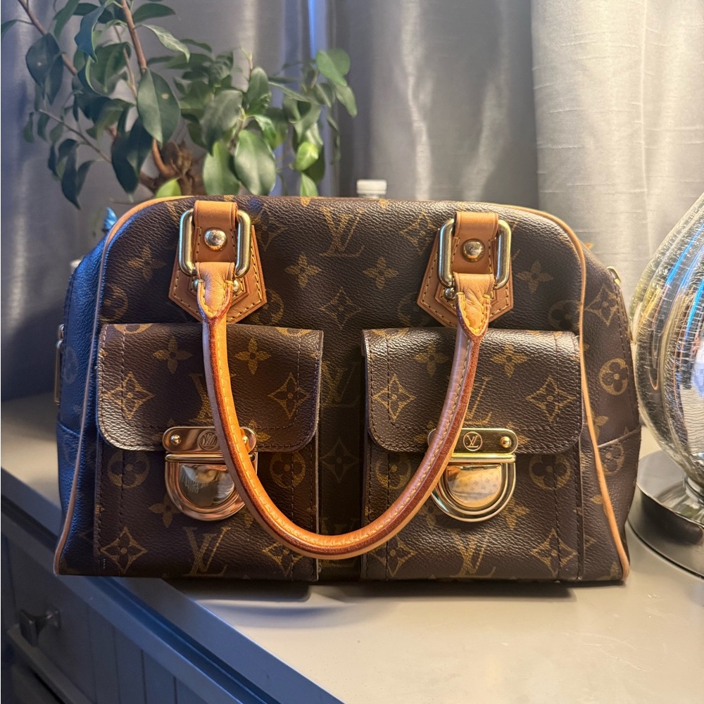 Louis Vuitton Brown and Tan Monogram Bag